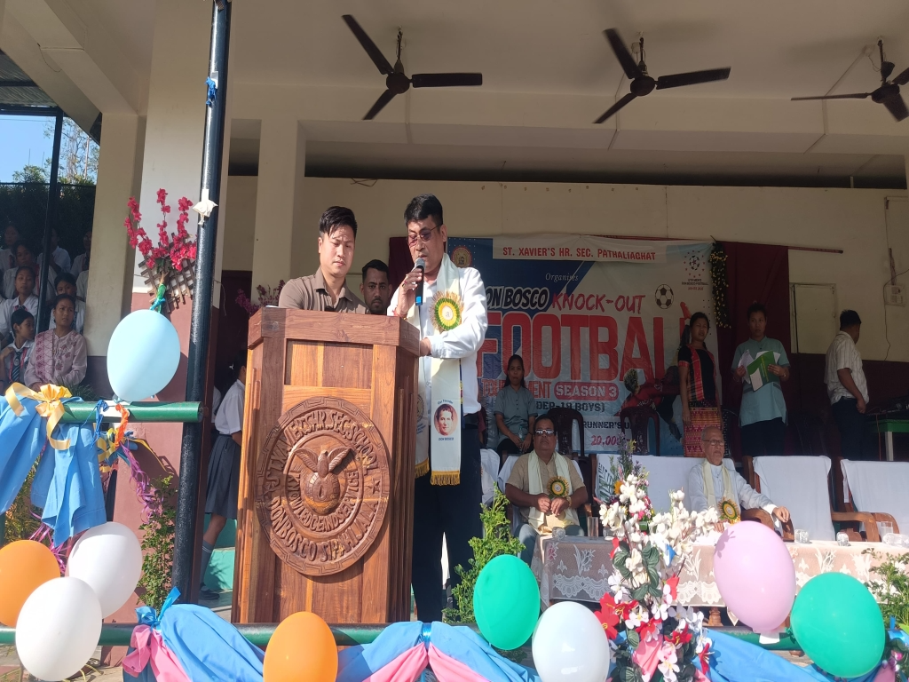 MINISTER BIKASH DEBBARMA INAUGURATES DON BOSCO FOOTBALL TOURNAMENT