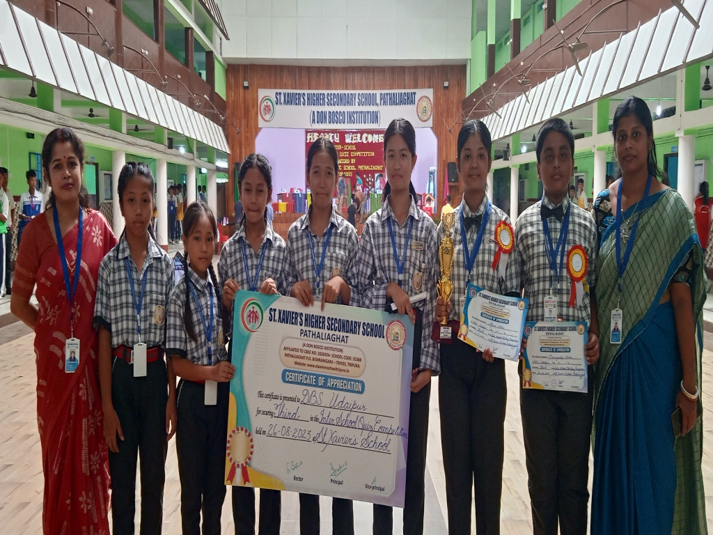 Don Bosco School Udaipur, third prize winner of the quiz